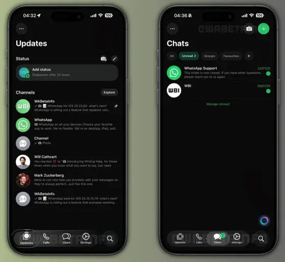 WhatsApp iOS 26 updates 2026