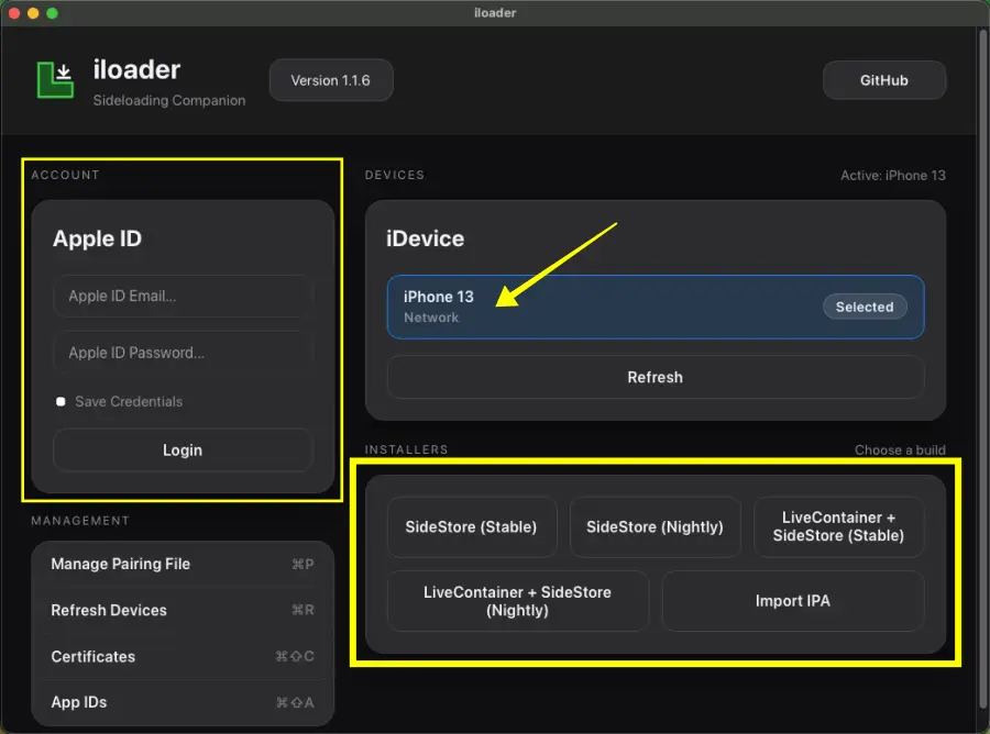 iLoader IPA Sideloading from Mac