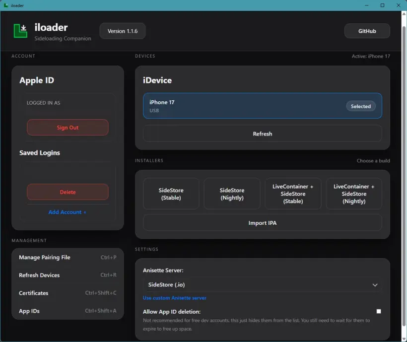 iLoader iOS Sideloading Linux