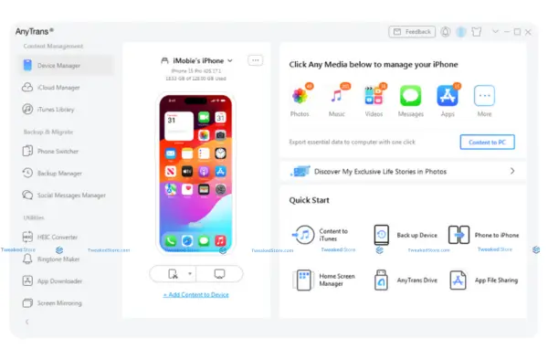iPhone Backups using AnyTrans